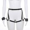 Best Selling and America Couple Sex Toys Leather Double Sided Personal Binding Hollow Out With Handcuffs Wearing