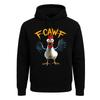 F Caw F White Cock Graphic Print Man Hoody Joke Gift Party Men's Hoodie Hood