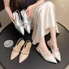 Luxury Sexy Pointed Toe High Heels Womens Elegant Rhinestone Party Dress Ladies Brand Pumps Mules Sandals Zapatos De Mujer