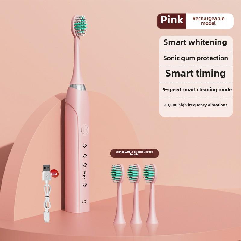 Coffret cadeau brosse à dents électrique rechargeable à ultrasons et fil dentaire