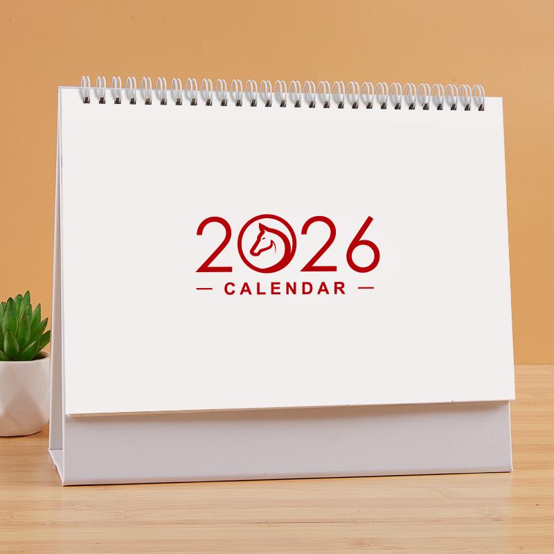 2026 Year of the Horse Simple Style Desk Calendar with Custom Logo and Memo Function