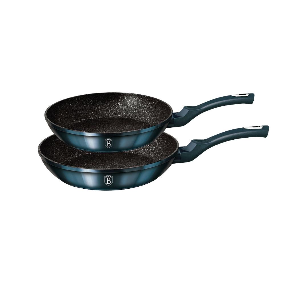 Zestaw 2 patelni z powłoką granitowąch 22/26cm BERLINGER HAUS Aquamarine BH-1883f