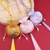 Gold Fish Flower Tassel Drawstring Bag Letter Jewelry Packing Bag Chinese Style Coin Purse  Party