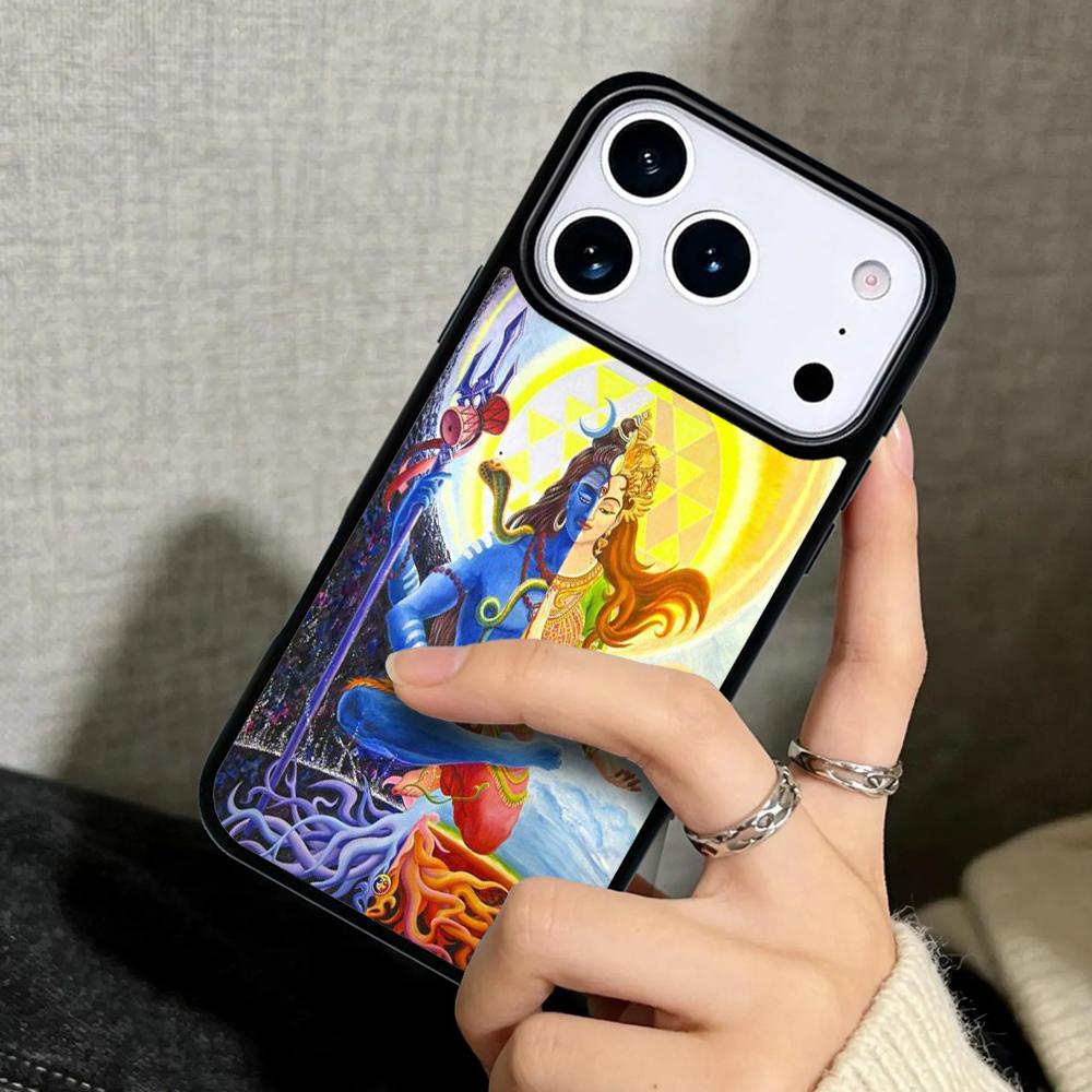 Capa Case for iPhone 17 Air 16 Pro Max 15 Plus 11 13 Mini 14 12 Back Phone Cover Lord Shiva Hindu God Buddha India