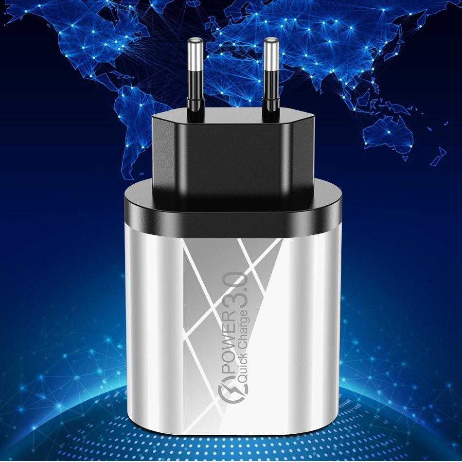 Universal QC3.0 Fast Charging Single Port Charger - UK, EU, US Compatible