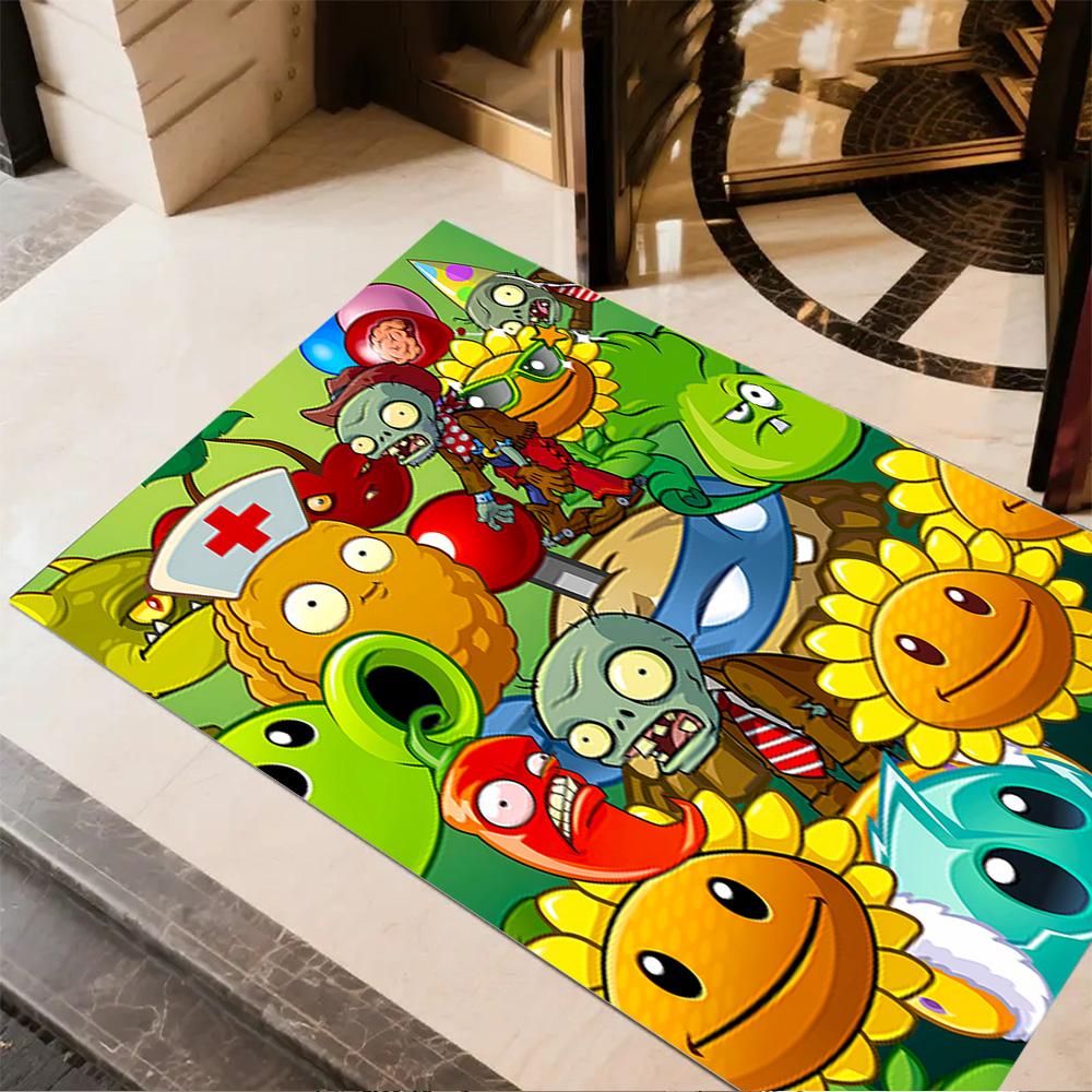 Zombie Plants Party Floor Mat Perfect for Decorate room Entryway Bedrooms Dining Room Antislip Carpet Decorate Offices Spiritual Gift