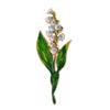 Pretty Elegant Lily Flowers Brooches Vintage Beautiful Enamel Brooches Sparkling Lapel Pin Lady Accessories