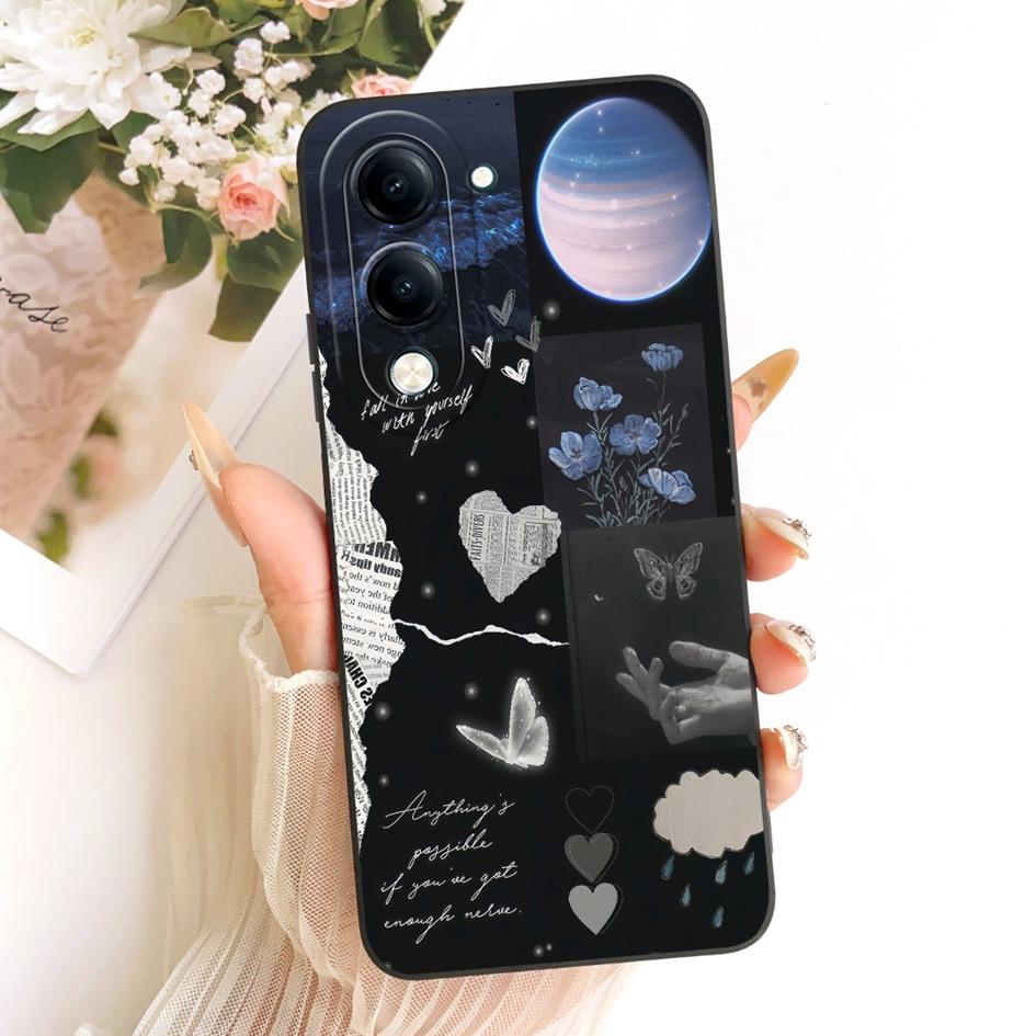 Case For Vivo Y04 Y29s Y19e Y19 2025 Cover V2430 V2446 V2432 Cute Cartoon Cat Rabbit Soft Cover For Vivo T4 Lite V2509 Protector