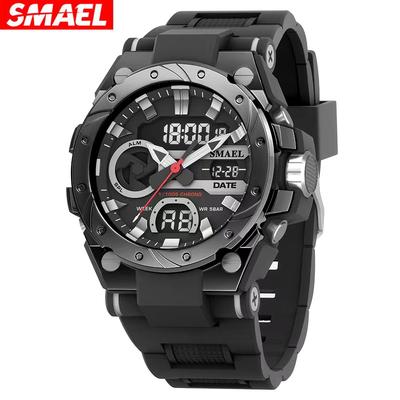 Stopwatch Watches for Men Luxury Brand Digital Chronograph Sport Quartz Wristwatch Waterproof Luminous Clock Dual Display Men's Watch