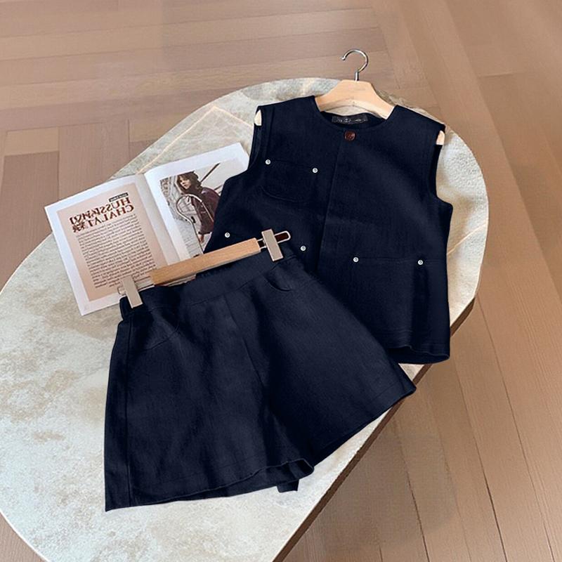 ZANZEA Women Sleeveless Vest Tops and Shorts Summer Two Piece Suit Sets