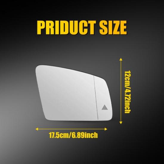 For Mercedes C-Class W204 2010-2014 Passenger Heated Mirror Glass W/ Blind Spot