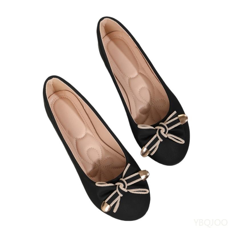 Fashion Summer New Fashionable Versatile Flat Shoes Butterfly Bow Shallow Mouth Elegant Simple Women's Shoes