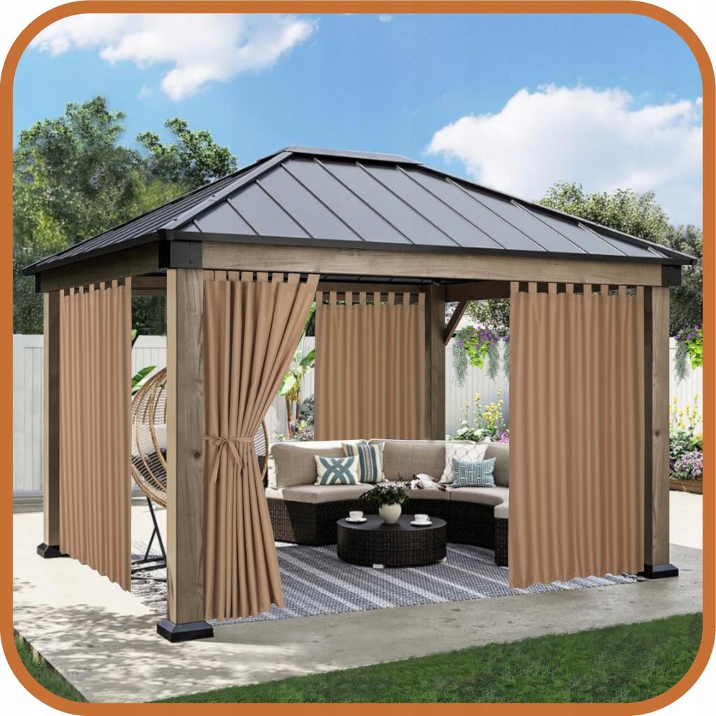 Zasłona Tarasowa Ogrodowa Zasłony Tarasowe Ogrodowe R 155X260 Beżowa