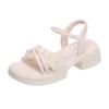 Sandals women's new summer versatile thick heel student fashion straps fairy style shoes