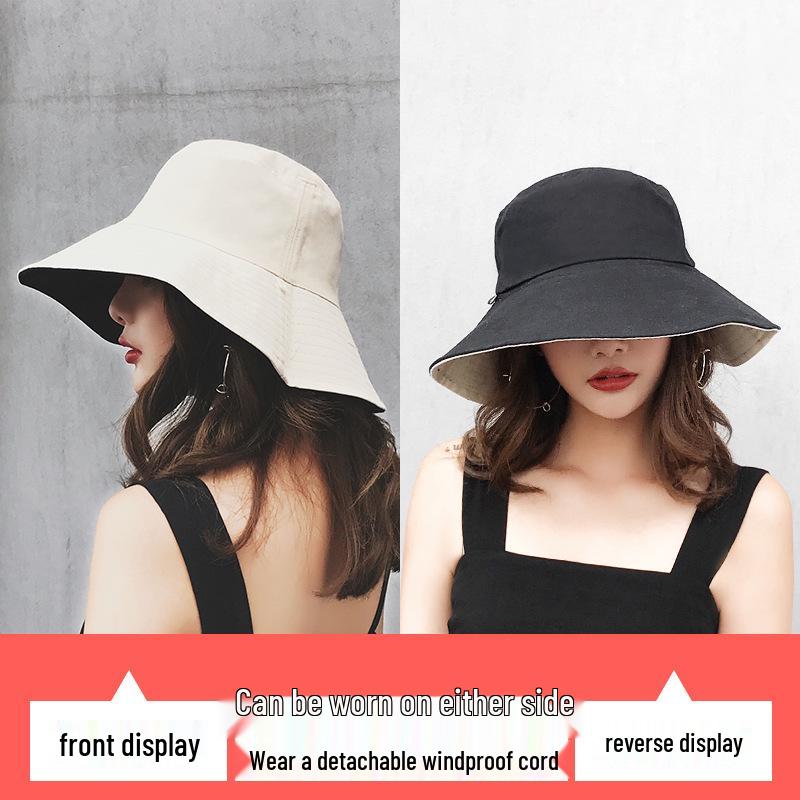 

Корейский стиль двусторонняя однотонная ветрозащитная панама - Универсальная летняя защита от солнца для мужчин и женщин One Size