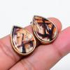 Natural Montana Agate Gemstone Brass Jewelry Earring 0.91" RE-240