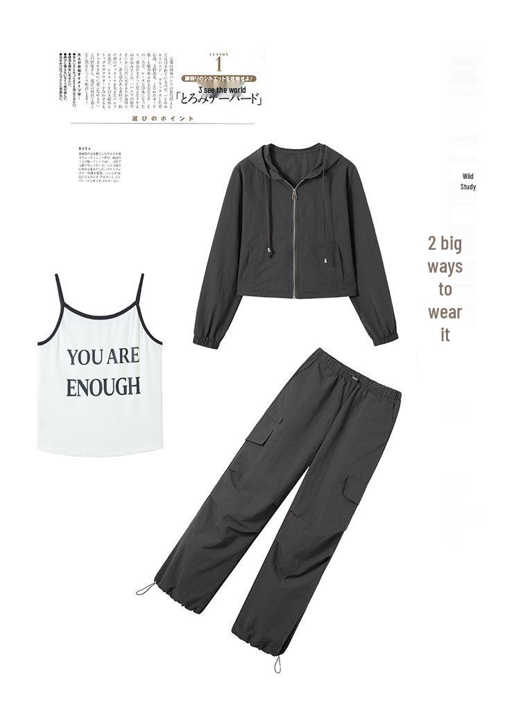 Women's Trendy Small-Size Three-Piece Workwear Sports Set - Spring 2025 Collection