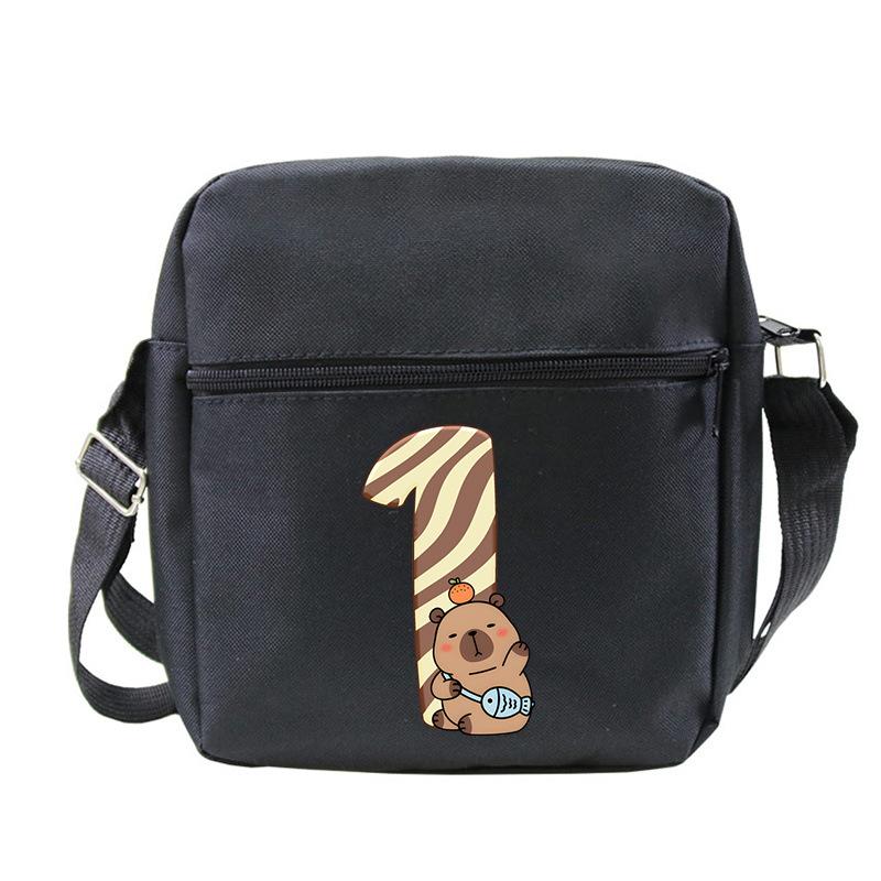 New Kapibara 26 letter printed messenger bag student children multi-functional leisure portable bag