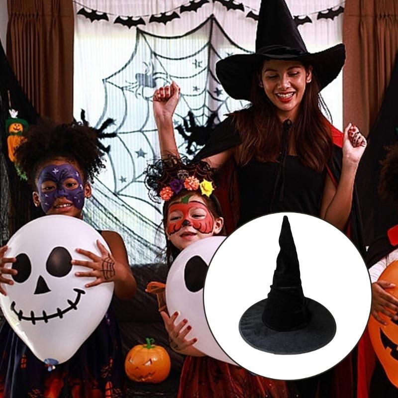 1Pc Halloween Wizard Hat Funny Witch Hat Witch Caps Wizard Costume Accessories for Carnivals Masquerades Party Cosplay
