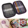 22Pcs Stainless Steel Crochet Hooks Sweater Knitting Needles with Case for Handle Weave Craft Tool