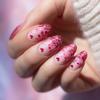 24Pcs Gradient Design Press On Nail with Glittering Sequins Heart Easy Application for Parties Valentine's Day