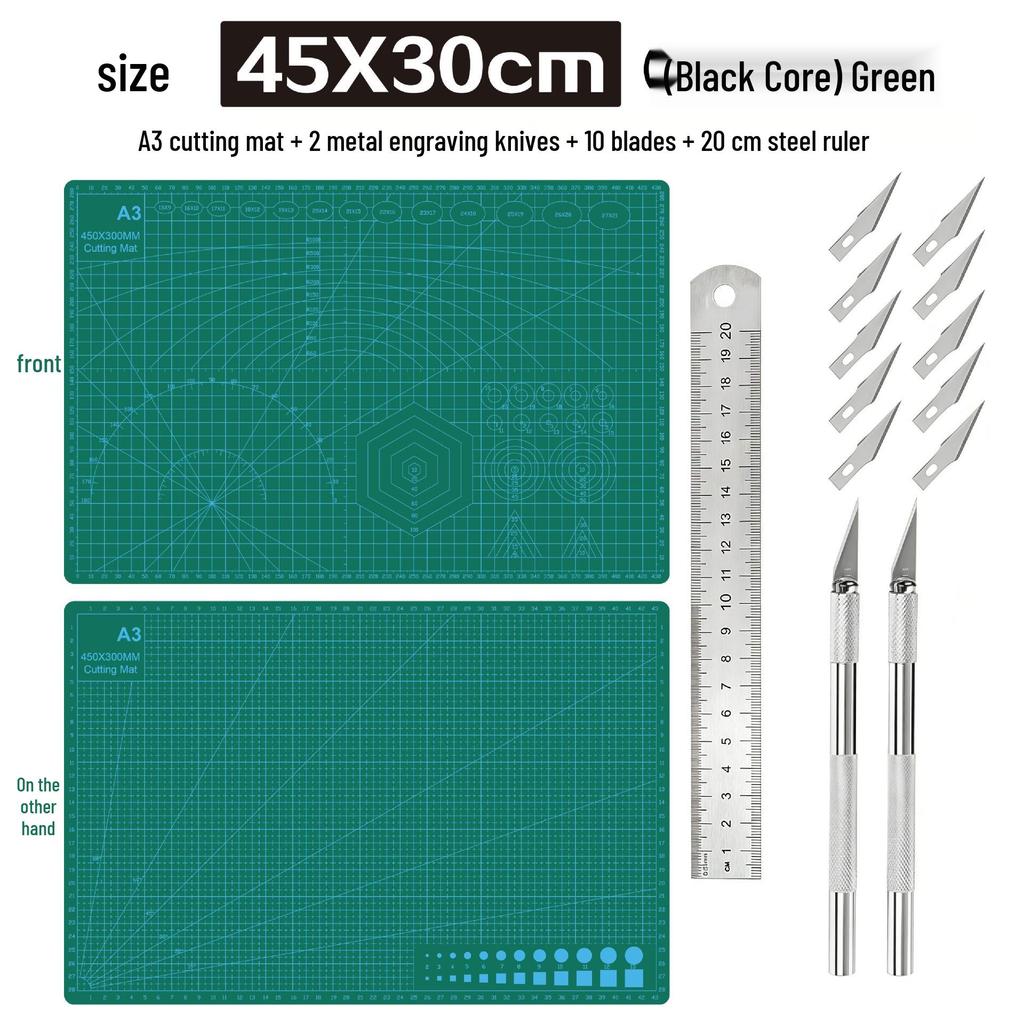 A3 3mm Extra Thick Cutting Mat: Handmade, Durable Pad for Paper Cutting & Writing