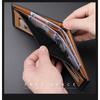 Carbon Fiber Multi Slot Wallet For Men, Short Zipper Coin Purse, Business Anti-Theft Brush Men'S Card Bag Integrated