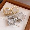 Crystal Square Earrings European Fashion Elegant Jewelry