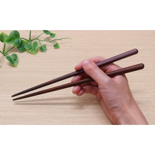 Kawai Japanese-made wooden chopsticks, dishwasher safe, set of 5, brown, 23cm, product number 26534