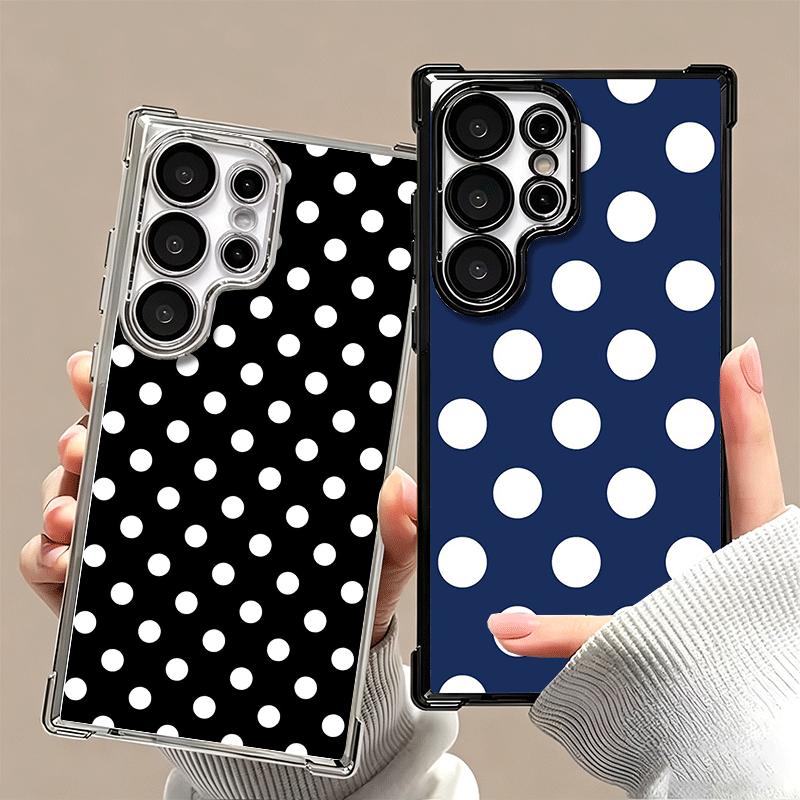 Polka Dots Art Fashion Desgin Soft Phone Case For Samsung Galaxy S26 Ultra S25 Edge S24 FE S23 Plus S22 S21 + S20 Plating Anti-F