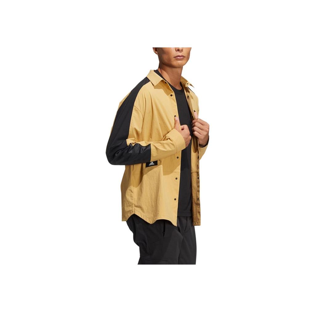 Adidas Spring Outdoor Sports Long Sleeve Shirt Men Tops Yellow HE5263