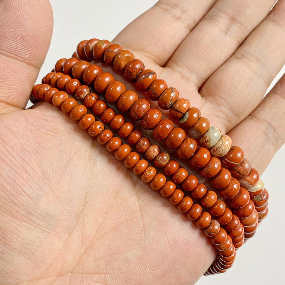 4X6/5X8MM Natural Crystal Stone Abacus Beads Loose Rondelle Spacers Bead Charm For Jewelry Making Bracelet Accessories Finding