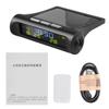 Auto Digitaluhr Solar mit LCD Zeit Datumsanzeige In-Car Temperaturanzeige für Outdoor Persönliches Autoteil Dekoration Auto Zeitscheibe