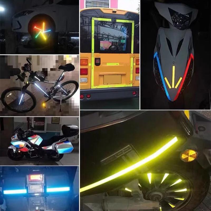 Car Safety Reflective Tape 5cm*10M High Visibility Waterproof Warning Sticker for Vehicle Truck Motorcycle Road Marking