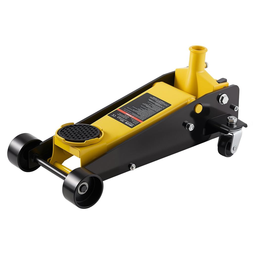 Low Profile Floor Jack, 3 Ton Capacity, Steel Racing Floor Jack with Single Piston Quick Lift Pump, Hydraulic Trolley Car Lift for Sports Cars,