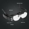 Reading Glasses Magnifying Glasses Different Times USB Powered with 2 Adjustable Brightness LED Light for Close Work Head Magnifier Glasses Jewelry