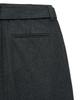 NOIRER FOR WOMAN Belted Pocket Wide Slacks (Gray)