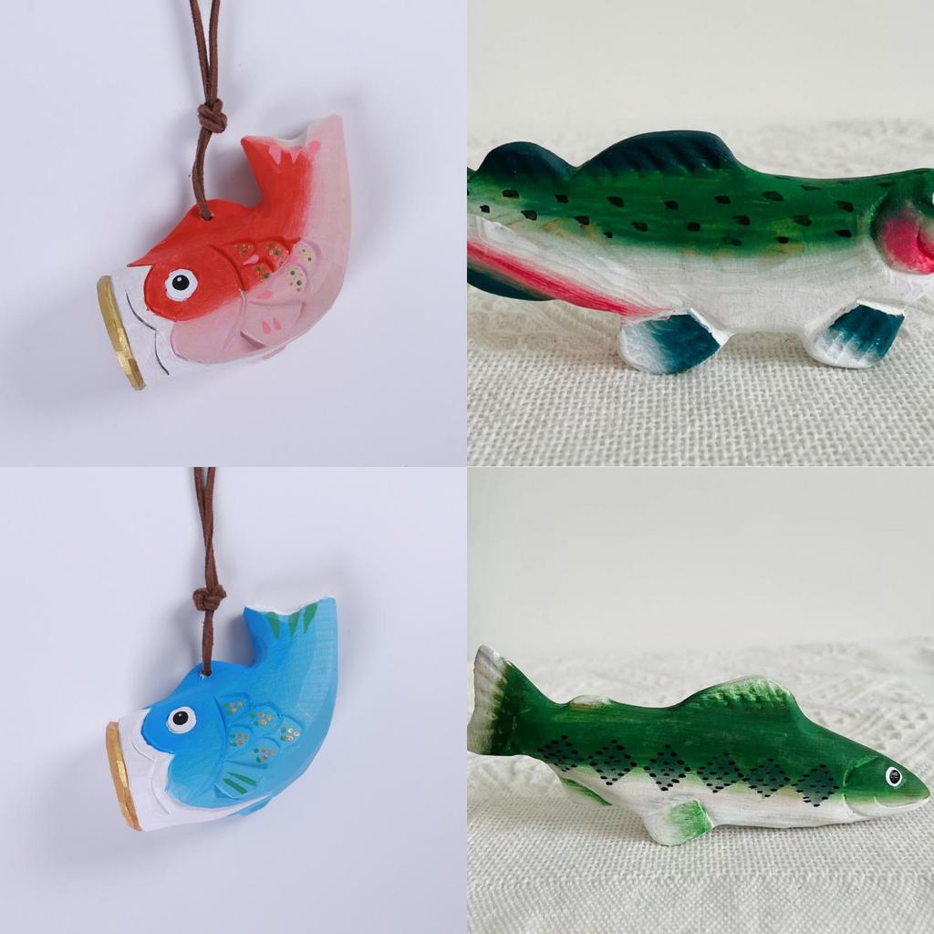 Modern Minimalist Wooden Fish Decor Gift For Home Office Celebration