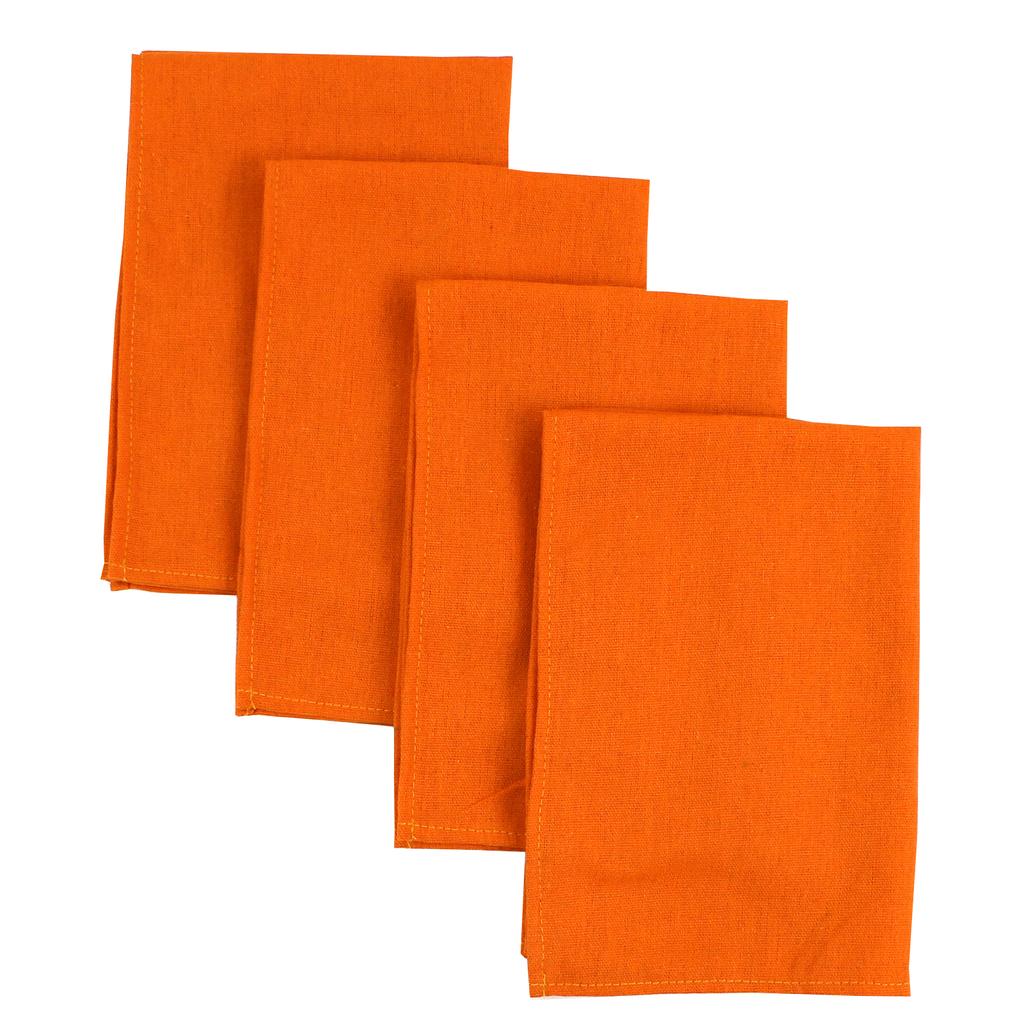 Set of 4 Cotton Linen Dinner Napkins 40x40cm Heavy Cloth Fabric Table Placemats Washable Durable For Party Holiday Wedding Decor