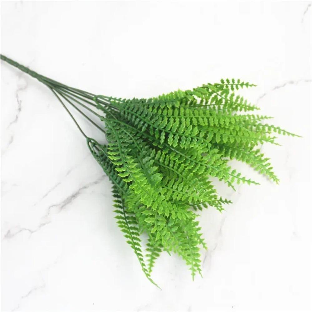 YO CHO Artificial Plants Plastic Twigs Green Grass Fake Plants Twigs Leaves Grass Flower Arrangement Wedding Party Home Decor