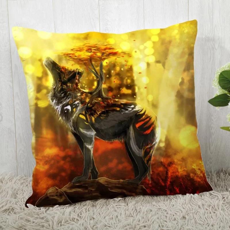 Pillowcase Wolf Pattern Wedding Animal