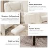052 Rocking Chair, Recliner, Living Room Chair with Armrest, Upholstered, Accent Chair for Bedroom, White Teddy Fabric, 110 Kg Load Capacity