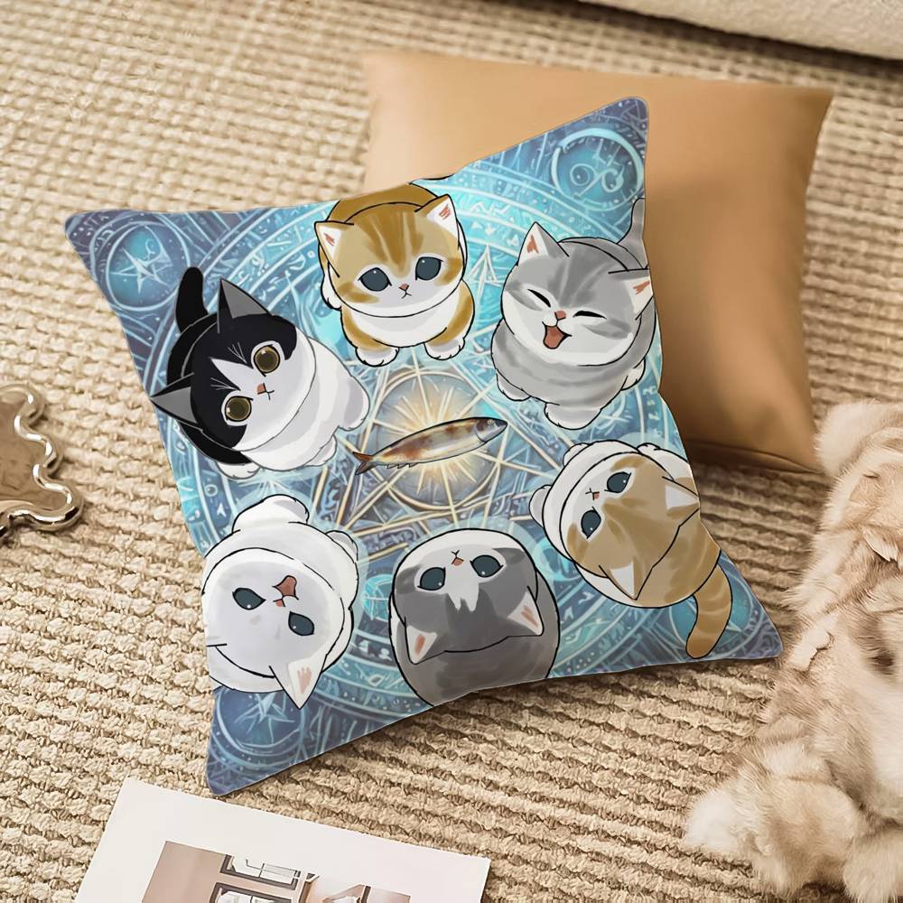 Luxury Cute Mofusand Cat Pillow Case Anti-Dustmite Invisible Zipper Sofa Bed