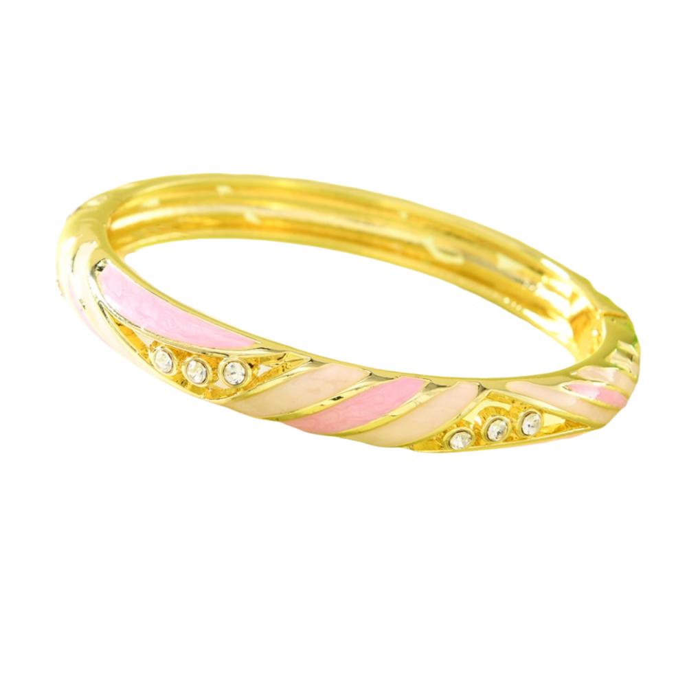 Enamel Vintage Cloisonne Bangle Lines Shape Women's Hand Bracelet Chinese Crystal Bangle Ladies