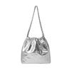 Muffy Leather Chain  Silver