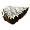 Indische Holzstempel Weihnachtsbaumstempel Handgeschnitzter Druckblock Textil