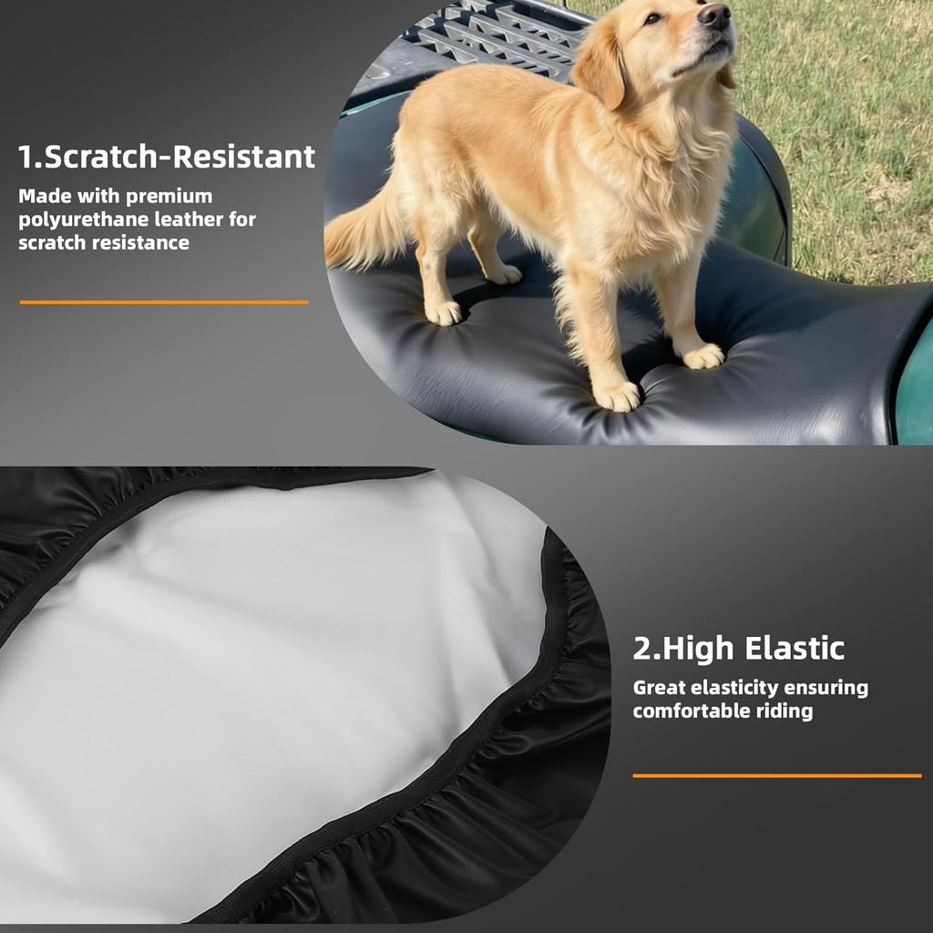ATV Seat Cover Non-Slip Soft Waterproof for 2005-2014 Sportsman 300 400 450 500 600 700 800 MV7 Hawkeye, High Elastic Leather