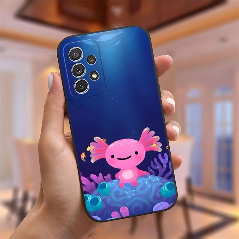Süße Tier Axolotl Handyhülle Für Samsung Galaxy S23 S22 S10 S20 S30 S21 S8 S9 Pro Plus Ultra Fe Design Rückseite