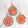 Handcrafted Wooden Holiday Cookie Decorations Safe For Kids Pet Nontoxic Paint Efficient Christmas Ornament