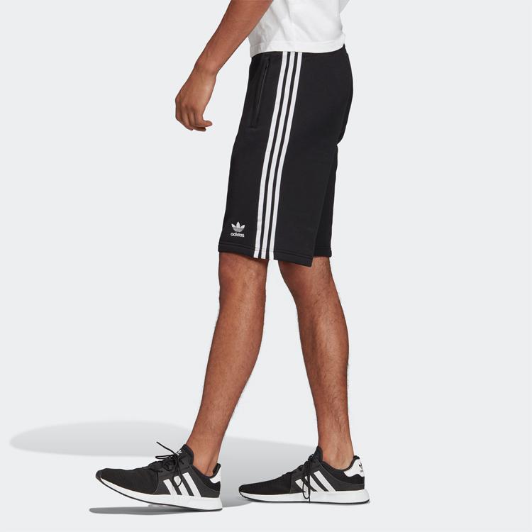Adidas Originals Trefoil Classic Striped Casual Sports Shorts Men Bottoms Black GK5908